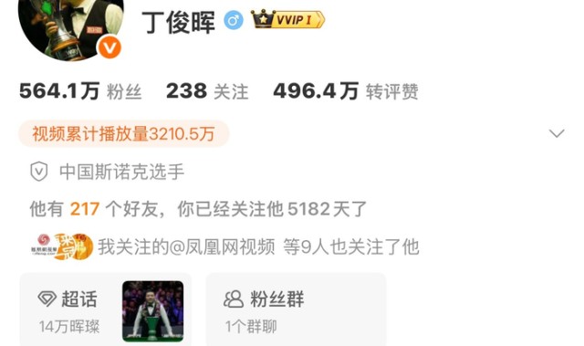 开云官方网站-丁俊晖粉丝晒图证5182天关注历程|斯诺克|抱一抱|球迷_新浪体育_新浪新闻